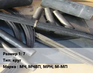 Молибден 7 круг Марка: МЧ, МЧВП, МРН, М-МП